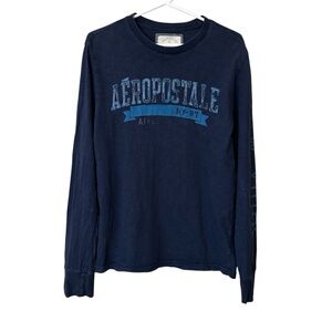 Aeropostale Men’s Blue Graphic T-Shirt Medium